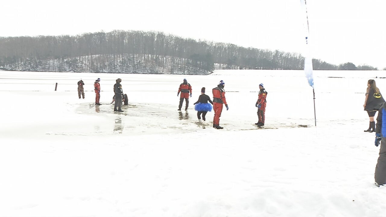 The 23rd annual Polar Plunge was held Saturday, Feb. 20, 2021 at Deam Lake in Clark County, Ind.